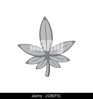 Marihuana-Symbol, schwarz Stil Monochrom Stock Vektor