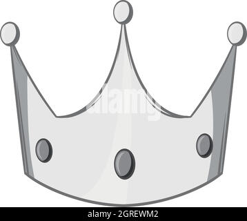 Krone-Symbol, schwarz Stil Monochrom Stock Vektor