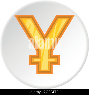 Zeichen-Yen-Symbol, Cartoon-Stil Stock Vektor