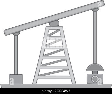 Öl Pumpe Symbol, schwarz Stil Monochrom Stock Vektor