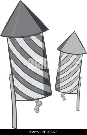 Feuerwerkskörper-Symbol, schwarz Stil Monochrom Stock Vektor