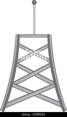 Handy-Turm Symbol, schwarz monochrome Stil Stock Vektor