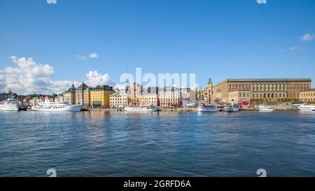 Stockholm in Schweden - Panorama der Altstadt Stockfoto