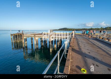 Seisia Jetty am Seisia Beach, Cape York Peninsula, Far North Queensland, Australien Stockfoto