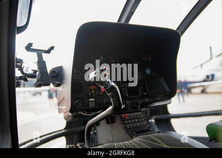 Details im Cockpit Hubschrauber Stockfoto
