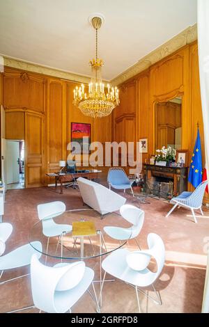 Frankreich, Paris, Hotel de Rothelin-Charolais - Ministerium für Transformation und öffentlichen Dienst, Büro des Ministers Stockfoto