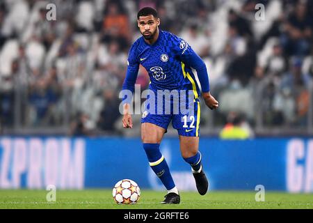 Turin, Italien. 29. September 2021. Ruben Loftus-Cheek des FC Chelsea in Aktion während des UEFA Champions League-Fußballspiels zwischen Juventus FC und Chelsea FC. Kredit: Nicolò Campo/Alamy Live Nachrichten Stockfoto