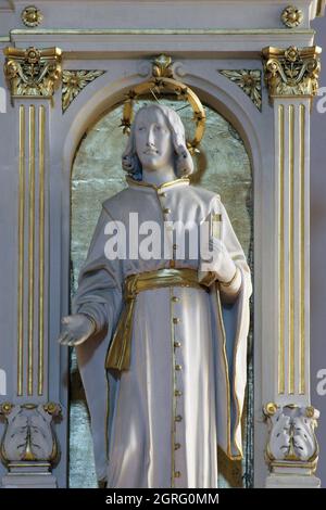 St. Joseph Calasanz, Hauptaltar in der Kathedrale von St. Teresa von Avila in Bjelovar, Kroatien Stockfoto