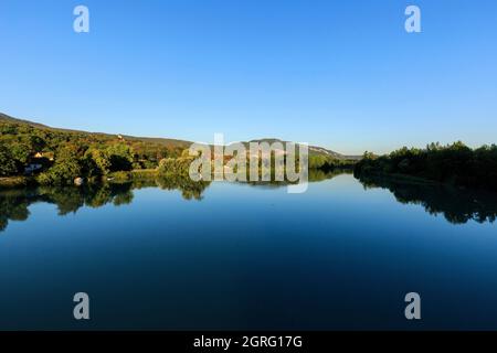 Frankreich, Ain, Groslee, die Rhone Stockfoto