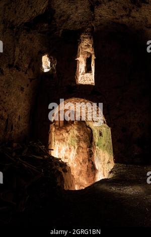 Frankreich, Var, Le Cannet des Maures, Website Entraygues, Kapelle Saint Michel sous Terre Stockfoto