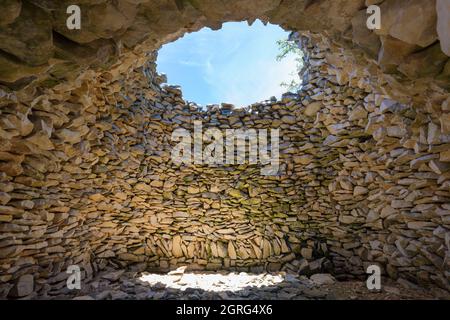 Frankreich, Drome, Drome Provencale, Sault, Ferrassieres, In einem borie Stockfoto