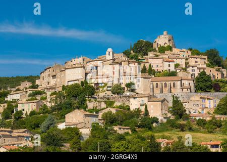 Frankreich, Alpes de Haute Provence, Simiane la Rotonde Stockfoto