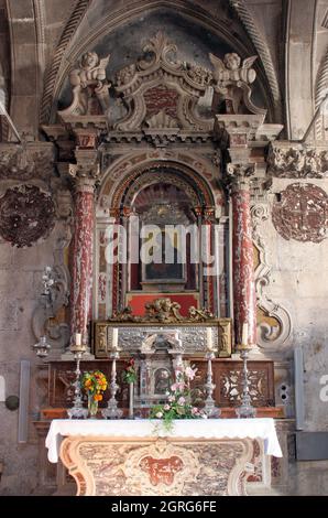 Unsere Frau der Gesundheit, Altar in der Kathedrale des Hl. Jakobus in Sibenik, Kroatien Stockfoto