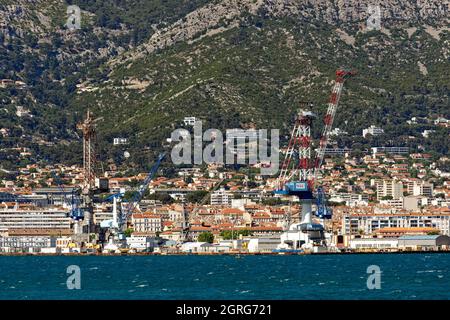 Frankreich, Var, Toulon, Toulon Bay, der Hafen Stockfoto