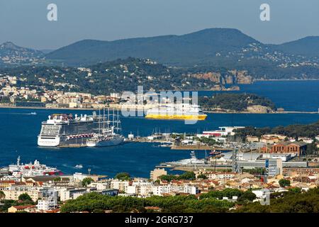 Frankreich, Var, Toulon, Toulon Bay, der Hafen Stockfoto