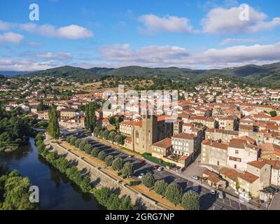 Frankreich, Haute Loire, Allier-Tal (Luftaufnahme) Stockfoto