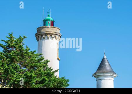 Frankreich, Morbihan, Golf von Morbihan, Halbinsel Rhuys, Arzon, Leuchtturm von Port-Navalo Stockfoto