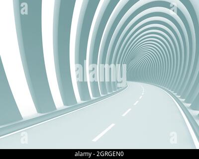 Abstrakter Tunnel. 3d-gerendertes Bild Stockfoto