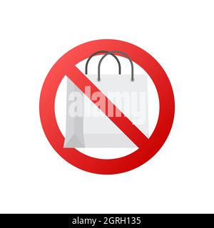 Kein Einkaufen, tolles Design für jeden Zweck. Cartoon-Vektorgrafik. Vektordesign isoliert. Stock Vektor