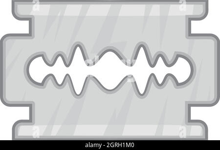 Klinge Rasierer Symbol, schwarz Stil Monochrom Stock Vektor