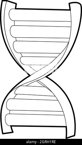 DNA-Strang-Symbol, isometrischen 3d Stil Stock Vektor