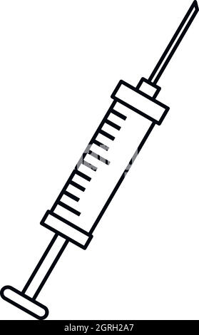 Spritze-Symbol im Umriss-Stil Stock Vektor