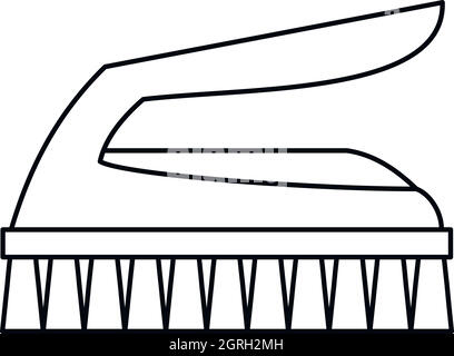 Reinigung Pinselsymbol, Stil skizzieren Stock Vektor