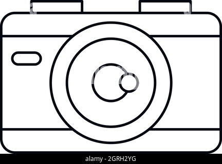 Kamera-Symbol im Umriss-Stil Stock Vektor