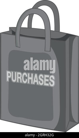 Warenkorb-Symbol, schwarz Stil Monochrom Stock Vektor