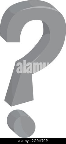 Fragezeichen-Zeichen Symbol, schwarz monochrome Stil Stock Vektor