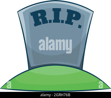 RIP auf schwere Symbol, cartoon-Stil Stock Vektor
