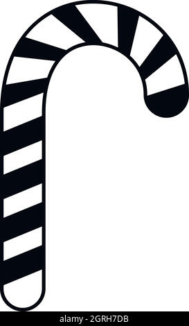 Candy Cane Symbol, einfachen Stil Stock Vektor