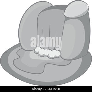 Wasserfall-Symbol, schwarz Stil Monochrom Stock Vektor