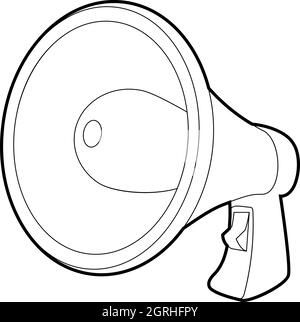 Lautsprechersymbol, isometrischen 3d Stil Stock Vektor