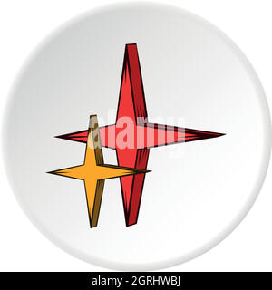 Stars-Symbol, Cartoon-Stil Stock Vektor