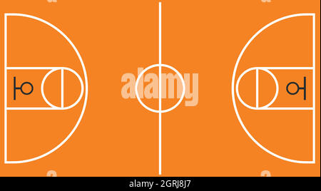 Basketball-Feld Symbol, flachen Stil Stock Vektor