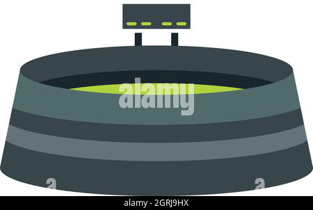 Runde Stadion mit Anzeiger-Symbol Stock Vektor