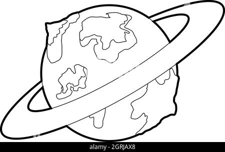 Earth Planet-Symbol, isometrischen 3d Stil Stock Vektor