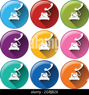 Telefonsymbole Stock Vektor