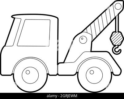 Auto Abschleppen von LKW-Symbol, isometrischen 3d Stil Stock Vektor