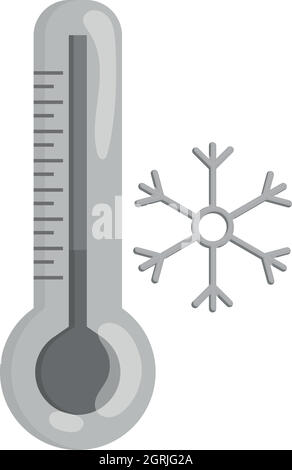 Thermometer mit Niedertemperatur-Symbol Stock Vektor