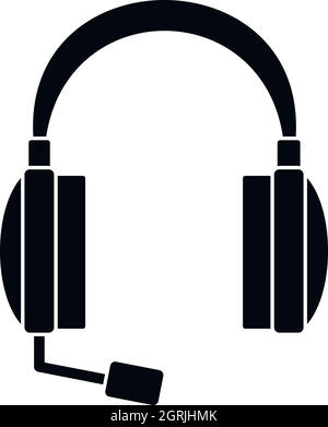 Kopfhörer-Symbol im einfachen Stil Stock Vektor