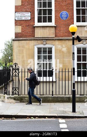 Lady Diana Spencer Flat Where She Lebte 1979–1981, Geehrt Mit English Heritage Blue Plaque. Quelle: PatPhoto/Alamy News Stockfoto