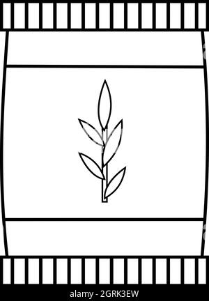 Kunststoff-Glas-Symbol, Umriss-Stil Stock Vektor