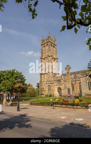 Kirche des heiligen Johannes des Täufers, Glastonbury Stockfoto