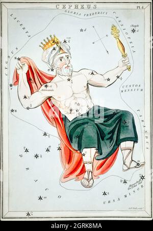 Sidney Hall (1788-1831) – Astronomische Kartendarstellung des Cepheus.
