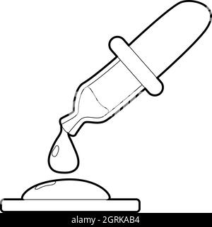 Pipette Symbol, isometrischen 3d Stil Stock Vektor