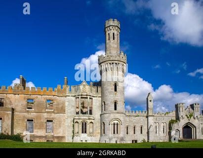 Spektakuläre Ruinen einer märchenhaften Burg in der Grafschaft Carlow, Irland. Stockfoto