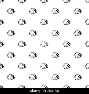 Fisch-tang-Muster, einfacher Stil Stock Vektor