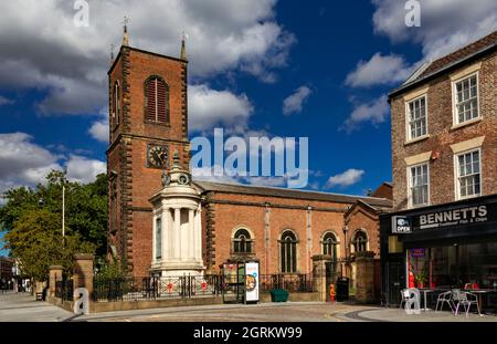 Stockton-on-Tees, eine große Marktstadt im Bezirk Stockton-on-Tees, Grafschaft Durham, England, liegt am Nordufer des River Tees. Stockfoto